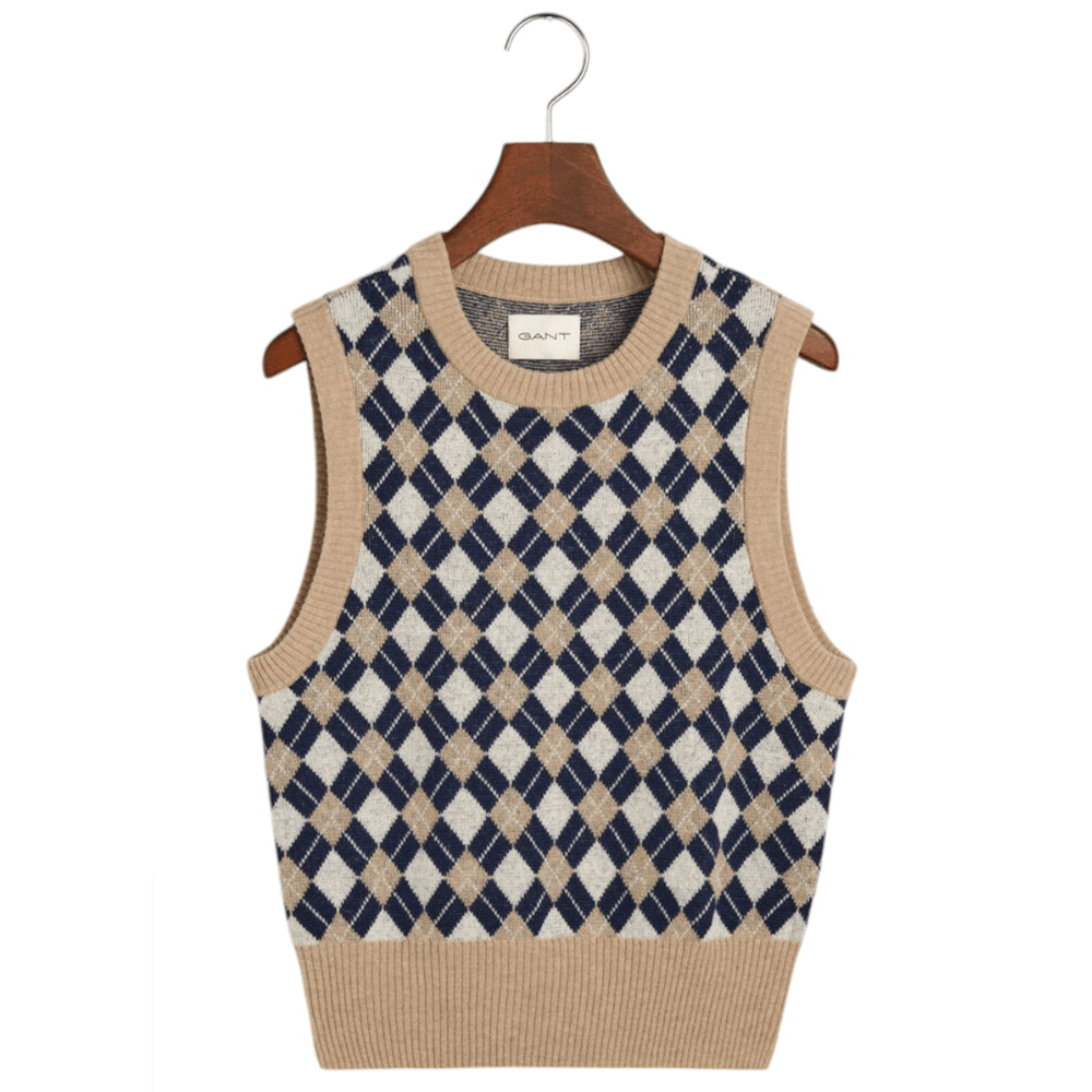 Gant Argyle Crew Neck Vest